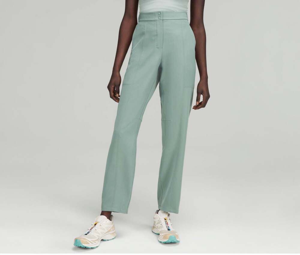 Lululemon Dynamic Days Pants Womens 27 Teal Stretch Jogger Casual Lightweight